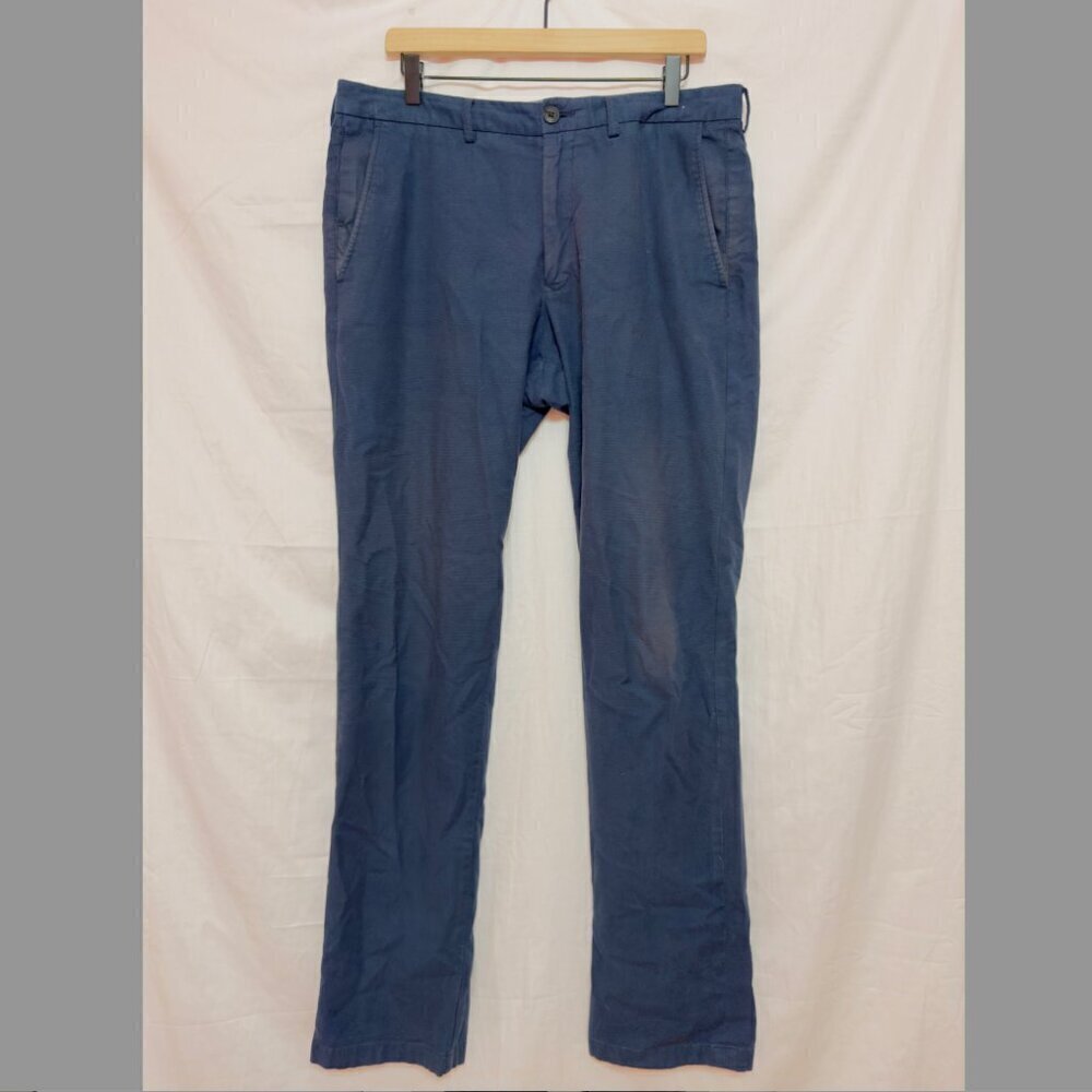 Thomas Dean Blue Contour Tailored Fit Chino Pants size 34